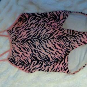 Zebra Striped Swimsuit